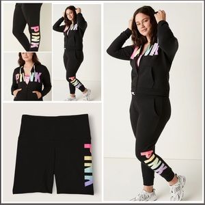 Victoria's Secret PINK S EVERYDAY LOUNGE CAMPUS Full Zip  JOGGER sort SET L
